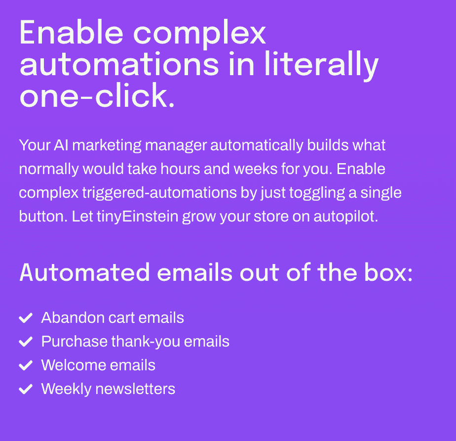 Automated emails out of the box