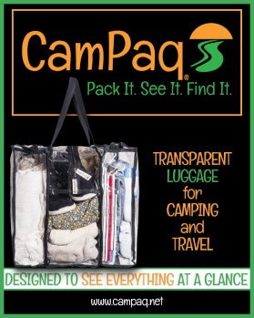 Transparent luggage for camping and travel