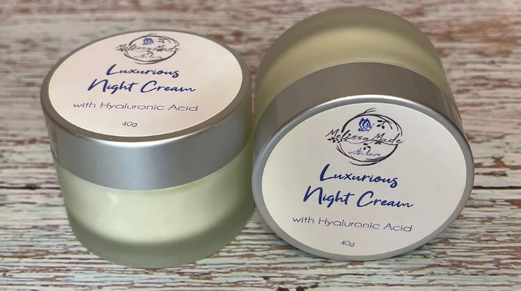Two jars of Luxurious Night Cream created by Melissa Howell